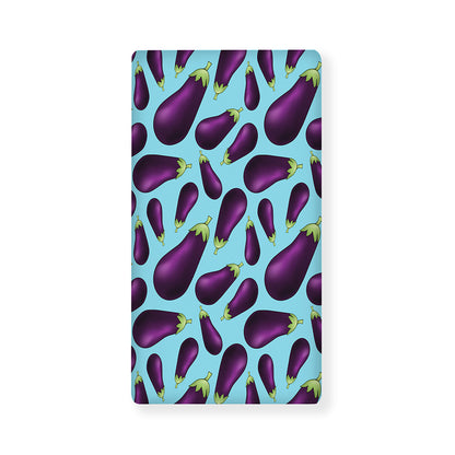 Purple Eggplant Pattern Print Baby Crib Sheet