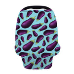 Purple Eggplant Pattern Print Baby Seat Cover