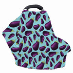 Purple Eggplant Pattern Print Baby Seat Cover
