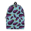 Purple Eggplant Pattern Print School Backpack