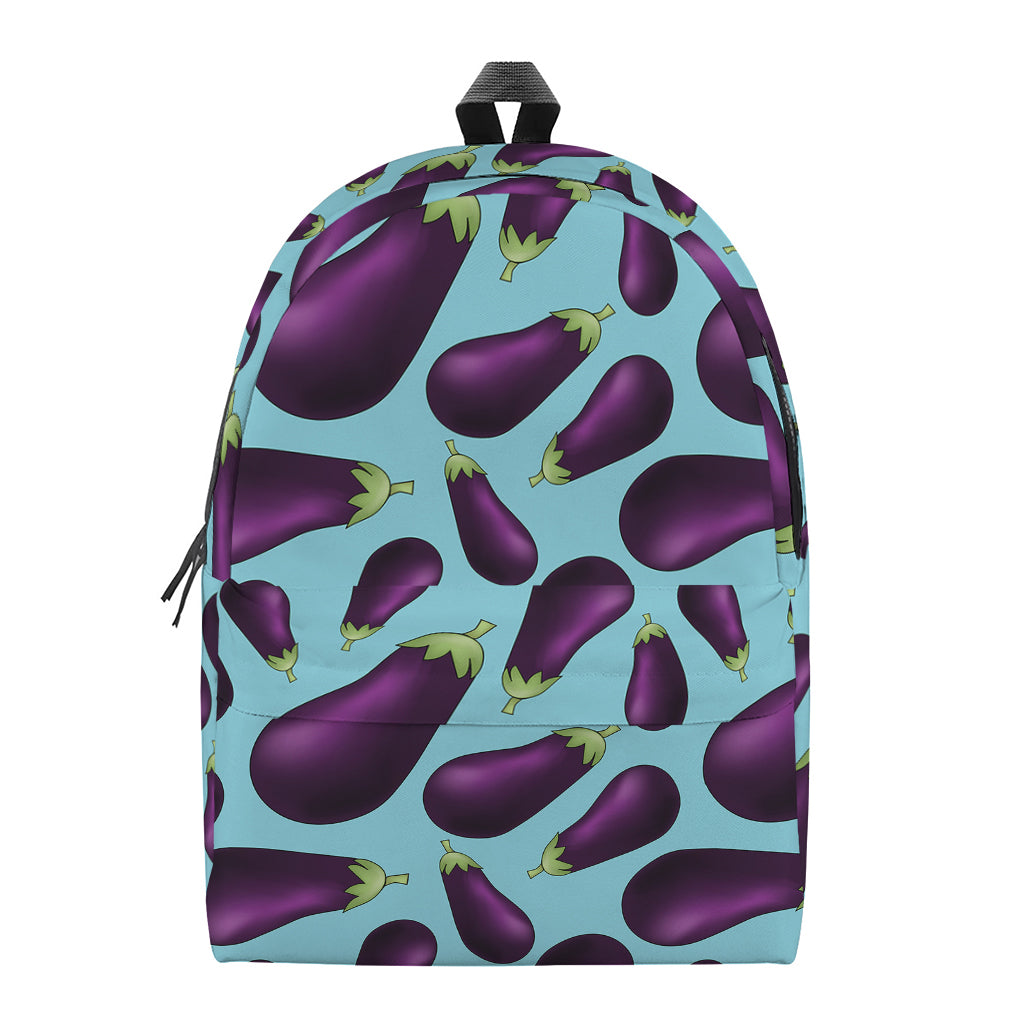 Purple Eggplant Pattern Print Backpack