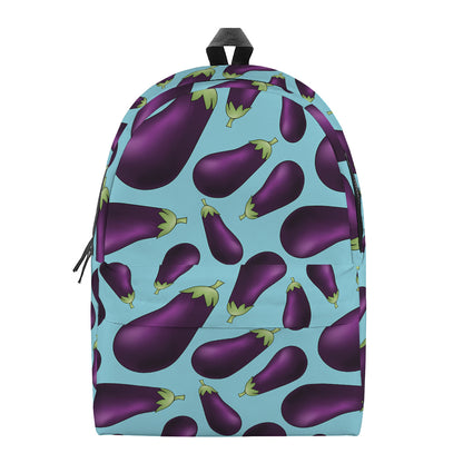 Purple Eggplant Pattern Print Backpack