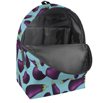 Purple Eggplant Pattern Print Backpack