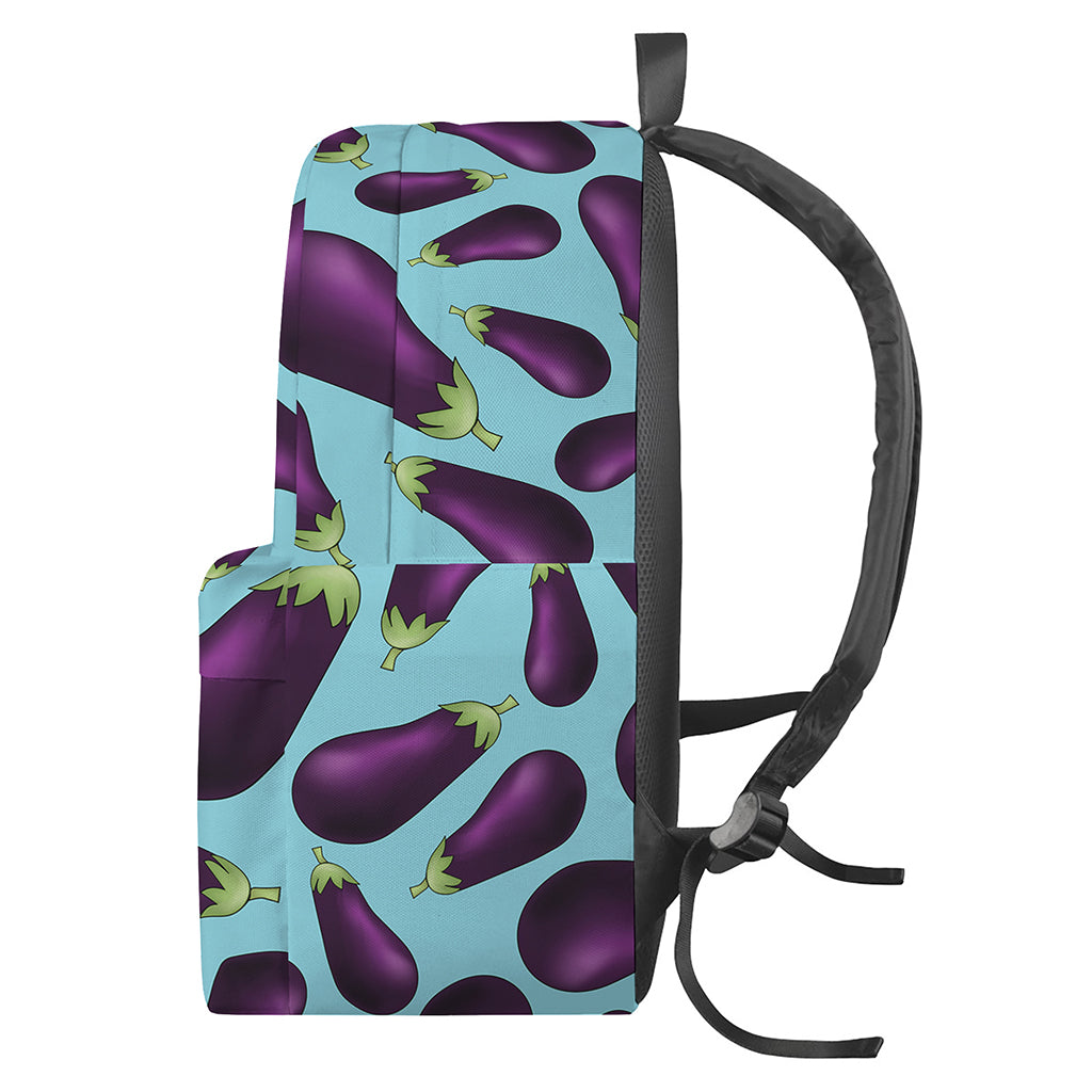 Purple Eggplant Pattern Print Backpack