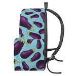 Purple Eggplant Pattern Print Backpack