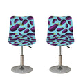 Purple Eggplant Pattern Print Bar Stool Covers
