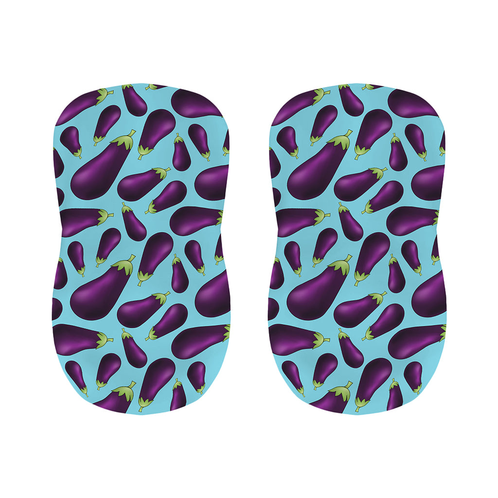Purple Eggplant Pattern Print Bar Stool Covers