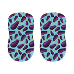 Purple Eggplant Pattern Print Bar Stool Covers