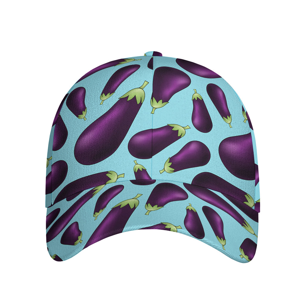 Purple Eggplant Pattern Print Baseball Cap