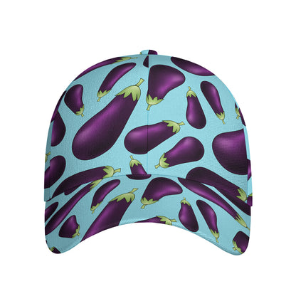 Purple Eggplant Pattern Print Baseball Cap