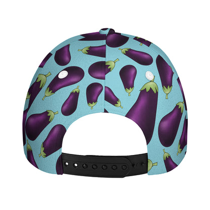Purple Eggplant Pattern Print Baseball Cap