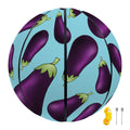 Purple Eggplant Pattern Print Basketball