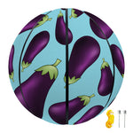 Purple Eggplant Pattern Print Basketball