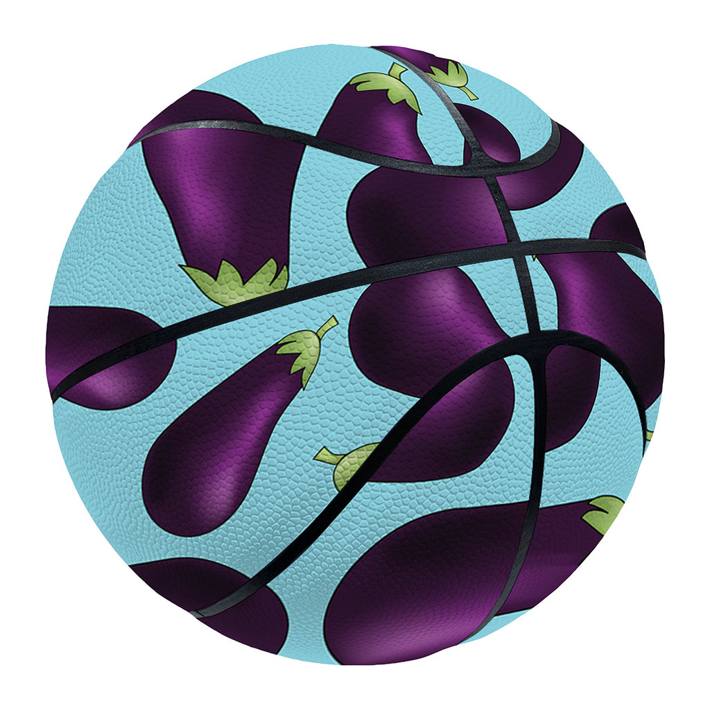 Purple Eggplant Pattern Print Basketball