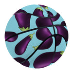 Purple Eggplant Pattern Print Basketball