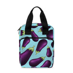 Purple Eggplant Pattern Print Bible Tote Bag
