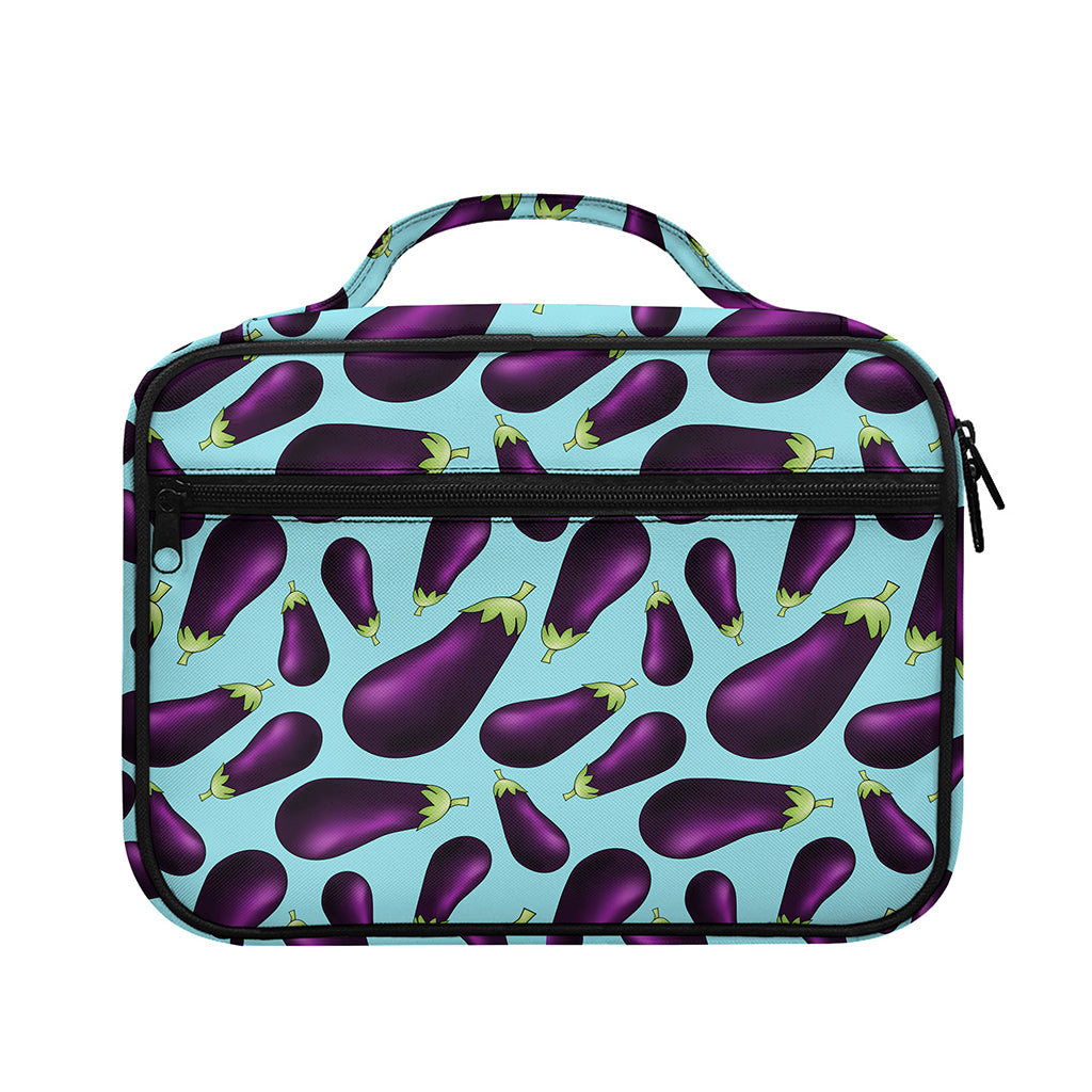 Purple Eggplant Pattern Print Briefcase Bible Bag