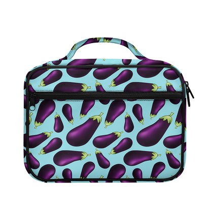 Purple Eggplant Pattern Print Briefcase Bible Bag