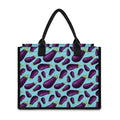 Purple Eggplant Pattern Print Canvas Tote Bag