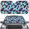 Purple Eggplant Pattern Print Car Windshield Sun Shade