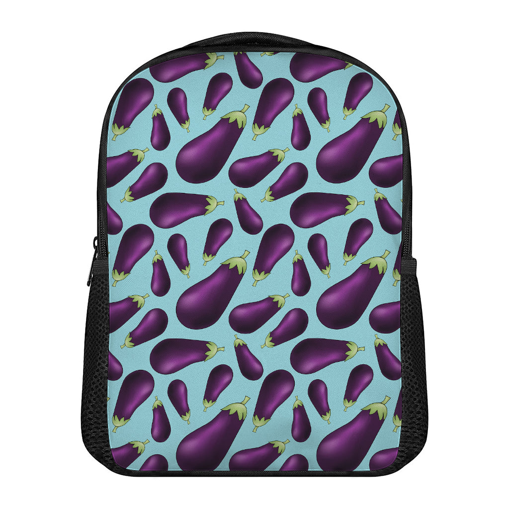 Purple Eggplant Pattern Print Casual Backpack