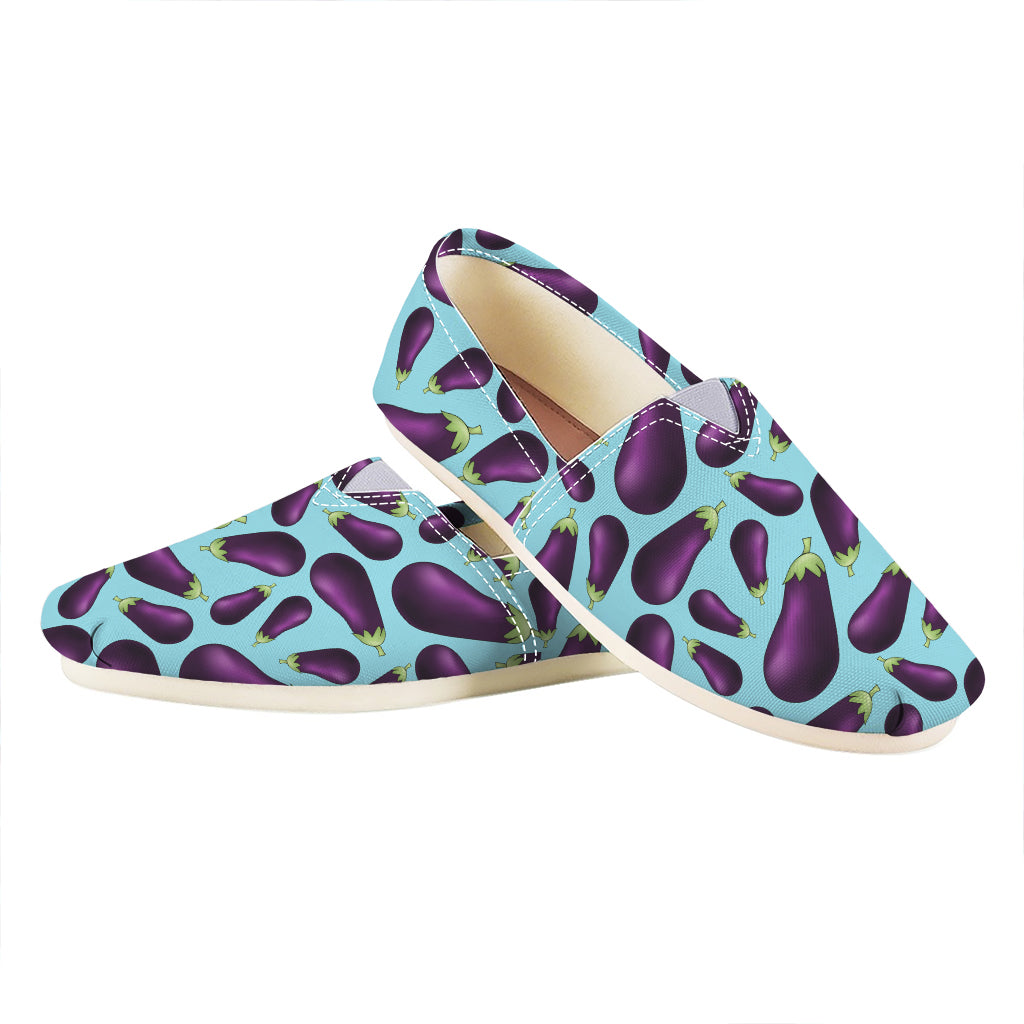 Purple Eggplant Pattern Print Casual Shoes