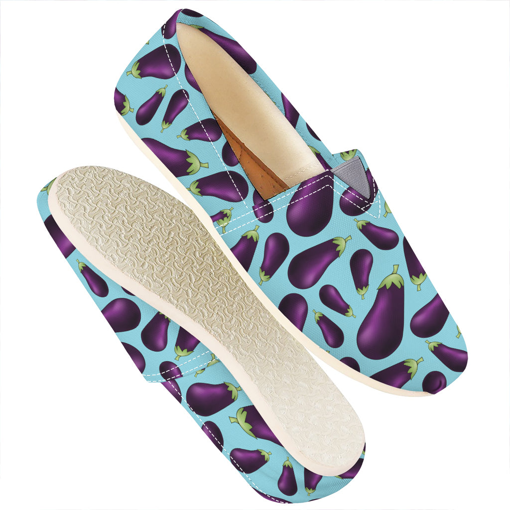 Purple Eggplant Pattern Print Casual Shoes