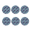 Purple Eggplant Pattern Print Coaster Set