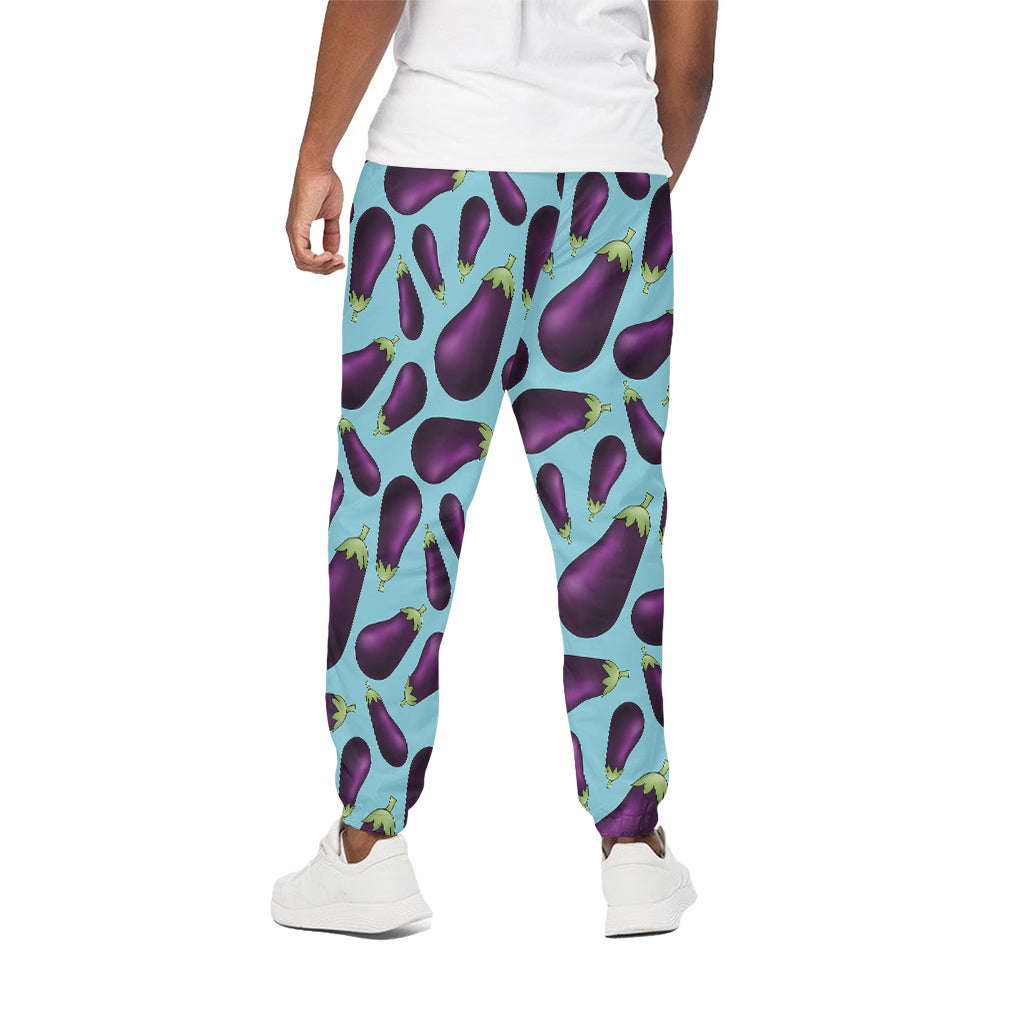 Purple Eggplant Pattern Print Cotton Pants