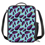 Purple Eggplant Pattern Print Crossbody Lunch Bag