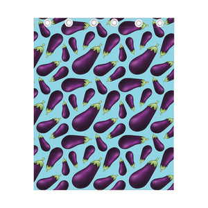 Purple Eggplant Pattern Print Curtain