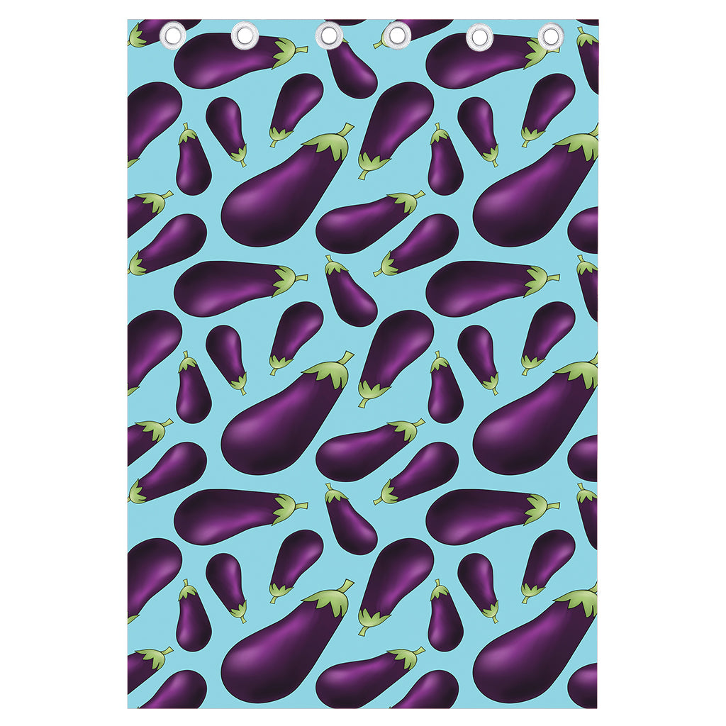 Purple Eggplant Pattern Print Curtain