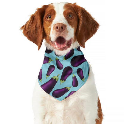 Purple Eggplant Pattern Print Dog Bandana