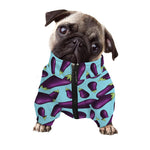 Purple Eggplant Pattern Print Dog Zip Up Jacket