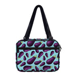Purple Eggplant Pattern Print Double Strap Bible Bag