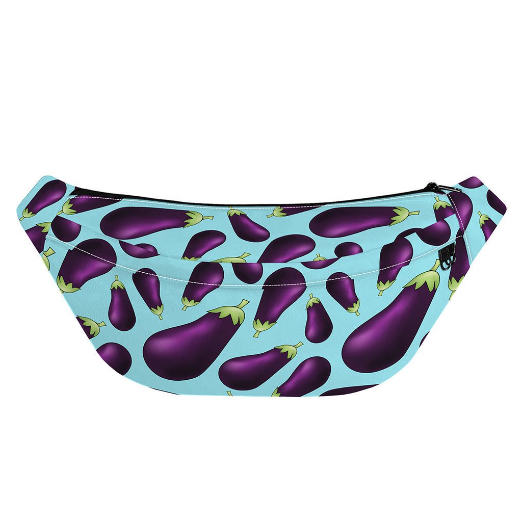 Purple Eggplant Pattern Print Fanny Pack
