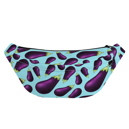 Purple Eggplant Pattern Print Fanny Pack