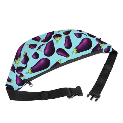 Purple Eggplant Pattern Print Fanny Pack