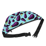 Purple Eggplant Pattern Print Fanny Pack