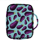 Purple Eggplant Pattern Print Front Pocket Bible Bag
