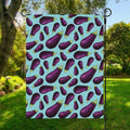 Purple Eggplant Pattern Print Garden Flag