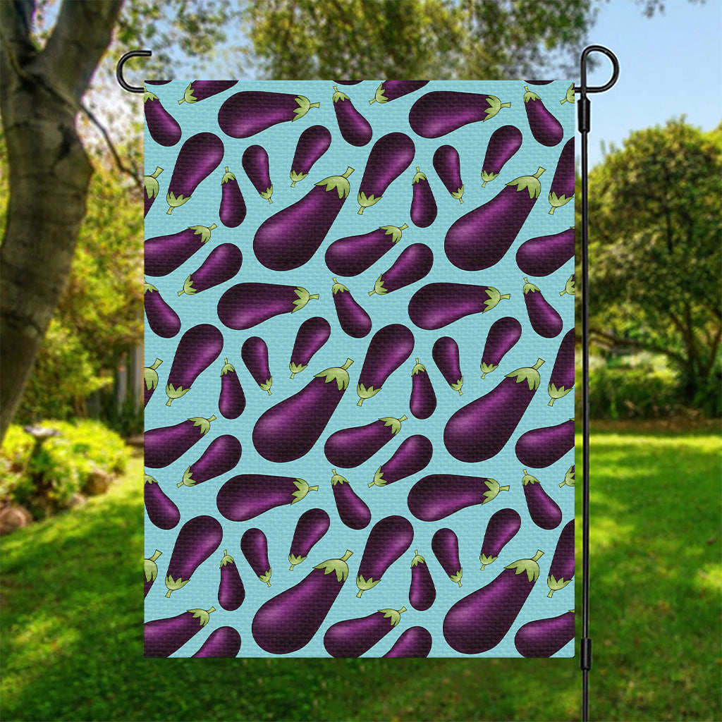 Purple Eggplant Pattern Print Garden Flag