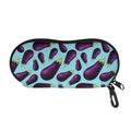 Purple Eggplant Pattern Print Glasses Case