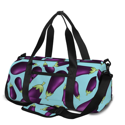 Purple Eggplant Pattern Print Gym Bag