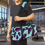 Purple Eggplant Pattern Print Gym Bag