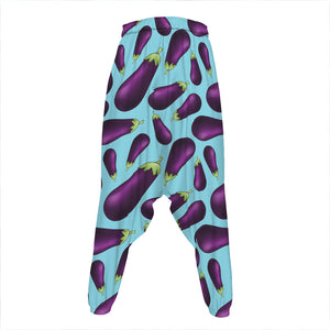 Purple Eggplant Pattern Print Hammer Pants