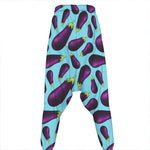 Purple Eggplant Pattern Print Hammer Pants