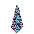 Purple Eggplant Pattern Print Hand Towel