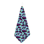 Purple Eggplant Pattern Print Hand Towel