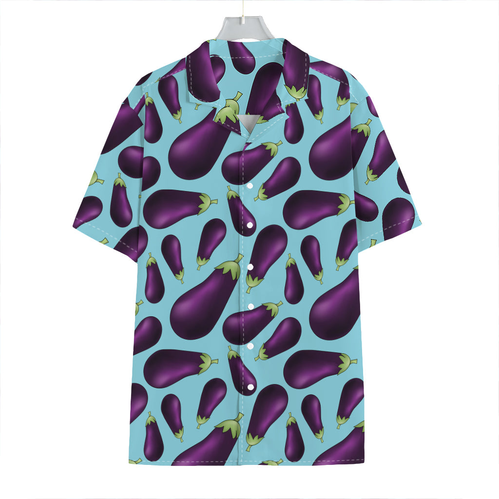 Purple Eggplant Pattern Print Hawaiian Shirt